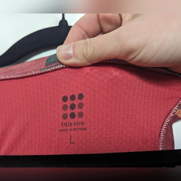 Title Nine Danver Midi Dress in Canyon Red Print Built In Bra sz L NWOT - Picture 4 of 12